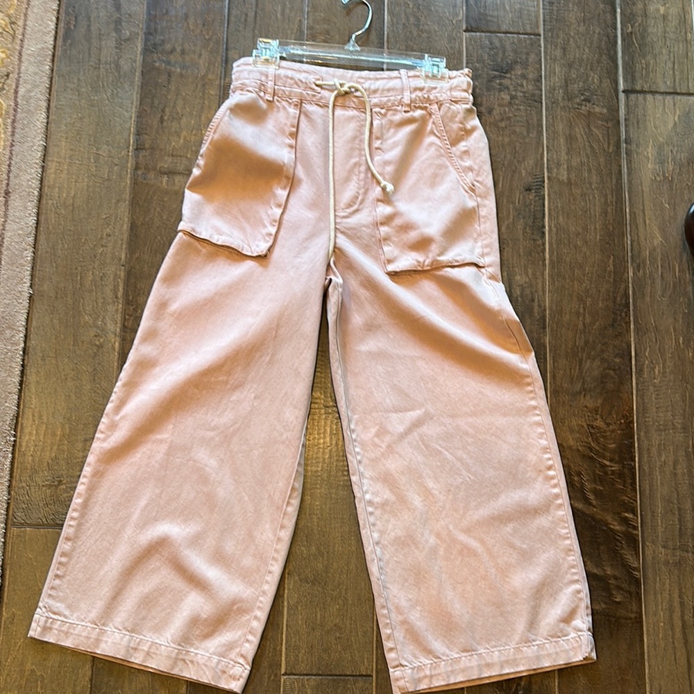 Young Fabulous & Broke Wide Leg Crop Pants in Light Pink